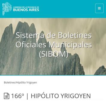 SIBOM: ordenanzas, decretos y resoluciones en Hipólito Yrigoyen